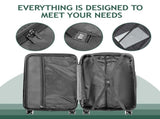 Curved Vertical Stripe 4-in-1 Trolley Case - Retro Green 12522872