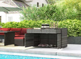 Waterproof Cabinet Outdoor Storage Unit with Drawer for Indoor, Swimming Pool Area 09788674