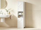 70" Narrow Tall Bathroom Storage Cabinet, Slim Freestanding Design with Adjustable & Open Shelves 28505505