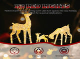 3-Piece Lighted Christmas Reindeer Family Set Outdoor Decorations, Weather Proof Deer Family Set of 49296917