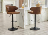 Modern rotating adjustable bar chair, suede with backrest swivel chair, suitable for kitchen bar and W2920P419851