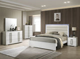 Olivia Contemporary Style 5-Drawer Chest Made with Wood in White B009P241739