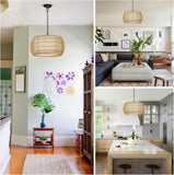 Rattan Farmhouse Chandelier Light Fixtures W2738P324209