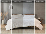Full/Queen Ruched Fur Down Alternative Comforter Set B03597269
