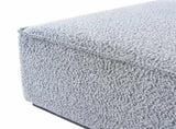 Square Upholstered Ottoman with Black Solid Wood Rubber Feet N769P350123B