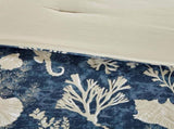7 Piece Cotton Sateen Comforter Set Blue Queen B03597054
