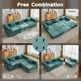 Compression Sofa,Convertible Floor Sofa Bed with Fixed-Shape Frame, Boneless Modular Sectional 18322636