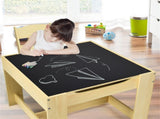 2-in-1 Kids Activity Table and Chairs Set, Double-Sided Whiteboard & Blackboard, with Hidden 74044351