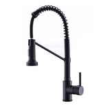 Kitchen Faucet with Pull Out Sprayer Brushed Nickel Stainless Steel Single Handle Kitchen Sink W1932130231