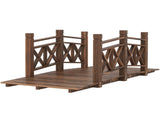 4.7ft Garden Bridge Arc Wood Footbridge Decorative Pond Bridge 10742969