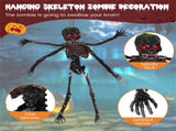 6ft Sound-Activated Halloween Skeleton - Flashing Red Eyes, Spooky Sounds, 4 Poseable Arms Extra 04271762