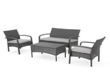 CORDOBA KD WICKER 4 PC CHAT SET 57458.00GRY