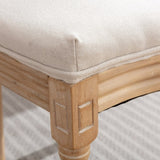 A&A Furniture,French Style Solid Wood Frame Antique Painting Linen Fabric Rattan Back Dining W1143141068