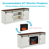 Farmhouse TV stand for 65/70/75-inch TVs with outlets, featuring a modern entertainment center W2393P168715