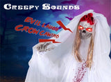 7.2ft Life-Size Animated Halloween Bride Prop - Bloodstained Dress, Sound-Activated 88150321