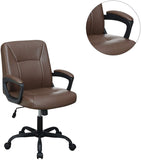 ZNTS Relax Cushioned Office Chair 1pc Brown Color Upholstered Seat back Adjustable Chair Comfort HS00F1681-ID-AHD