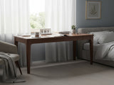Solid Wood Desk with Drawers, Standing Desk with Smooth Edges, Home Office Desk for Small Spaces, W3204P383053