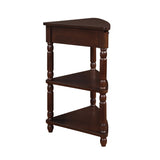 33.8'' Small Triangle Table, Wood Side Table for Small Spaces/ Living Room, 3 Tier End W1202P155411