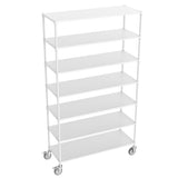 ZNTS 7 Tier Standing Shelf Units, 2800 LBS NSF Height Adjustable Metal Garage Storage Shelves with W1550122516