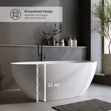 70.8Solid Surface Matte Tub, Solid Surface Soaking Tub, Stone Resin Freestanding Bathtub, Thick W2753P308214