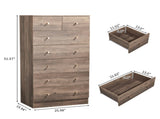 Gray particleboard with a textured melamine finish, 66*40*131cm, 52 drawer cabinet, matte gold 10531521