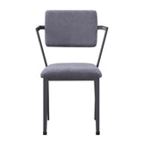 Grey Open Back Upholstered Office Chair B062P186473
