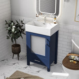 20-Inch bathroom vanity with ceramic sink and ample storage - ideal for small bathrooms WF324691AAC