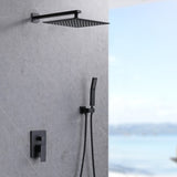 Shower System Shower Faucet Combo Set Wall Mounted with 12" Rainfall Shower Head and handheld shower T3177P269150