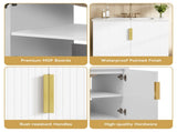 30" Vintage Bathroom with Ceramic Sink, with 3 Holes Single Ceramic Sink, Bathroom Storage N710P214100K