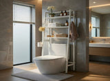 3-Tier Over-the-Toilet Storage Shelf, Metal Bathroom Organizer with Anti-Tip Design & Ventilated 22985229