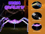 3FT Halloween Decorations Light Up Spider, Outdoor Halloween Decor Lighted Iridescent Spider, 21296095