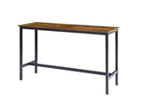 Bar Table Set with 2 Bar stools PU Soft seat with backrest, Rustic Brown, 43.31'' L x 15.75'' W x 38669440