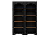 ON-TREND Free Standing 5 Tier Bookshelves, Bookcases Set of 2, Farmhouse Two-Tone Storage Cabinet N721P245734B