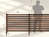 4Panel Solid Fir Wood Outdoor Privacy Screen, NoDig AC Unit Cover Fence with Ground Stakes, 33312430