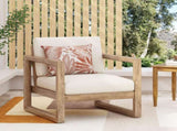 Outdoor Acacia Wood Patio Club Chair, Wood Patio Furniture,Waterproof Thick Cushion Deep Seating for 72310.00BBGE