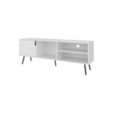 White TV Stand Multistorage with a Door and Open Storage B062P290224