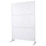 Outdoor & Indoor Privacy Metal Privacy 76" H48" W, Freestanding Decorative Privacy W465P193266