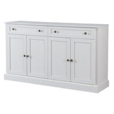 ZNTS Kitchen Sideboard Storage Buffet Cabinet with 2 Drawers & 4 Doors Adjustable Shelves for Dining 79307233