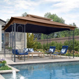 ZNTS 13 x 10 Ft. Outdoor Patio Gazebo Canopy Tent With Ventilated Double Roof And Removable Mosquito 46786735