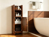 Slim Freestanding Bathroom Storage Cabinet, Narrow Floor Organizer with Open Shelves & Adjustable 44886626