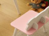 Kids Vanity Table and Chair Set, Girls Vanity with Mirror & 3-Color LED Lights, 1 Large Drawer & 11882332