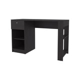 ZNTS Wengue Computer Desk with 1-Drawer and Open Storage B062P290244