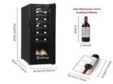 JC-34 115V 85W 1.2cu.ft/34l Electronic Wine Cabinet Cold Rolled Sheet Transparent Glass Door / 91489042
