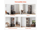 4-Shelf Media Storage Cabinet with Drawers, 15.75 x 11.81 x 56.50 in Organizer for CDs, DVDs, Books, 90219524