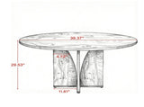 39 Inch Round Conference Table for 4 People, Multi-Purpose Office Table for Meetings 07845332