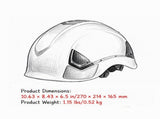 Adjustable Vented Safety Helmet, 6-Point Ratchet Suspension Hardhat for Industrial Construction Work 62756450