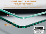68-72" W * 76" H Stainless Steel Round Tube Frameless Single Sliding Shower Door, 3/8"-thick W1552P310017
