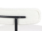 Burbank Modern Round Boucle Dining Chairs, Set of 2, White T2574P180242