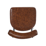 26''Retro Swivel Counter Stools Set of 2,Brown Counter Stools with iron Frame,PU Sponge N780P199991B