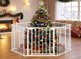 6-Panel Expandable Safety Gate , 270&deg Rotatable Baby/Pet Barrier for Fireplace Stairway 24905084
